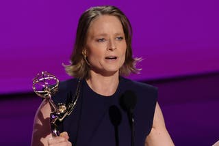 Jodie Foster accepts the Emmy for outstanding lead actress in a miniseries or anthology series or a movie