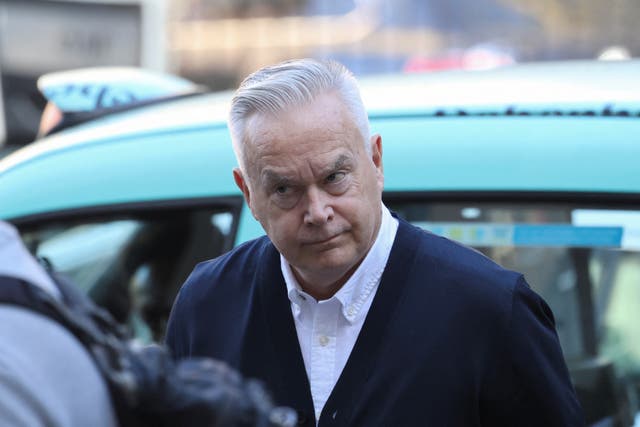 <p>Huw Edwards arrives in court for his sentencing </p>