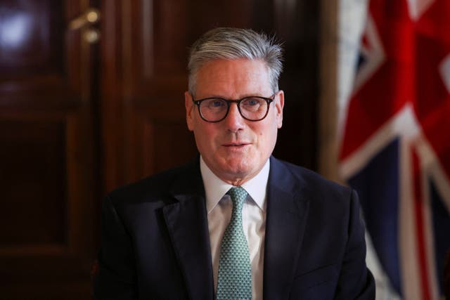 Prime Minister Sir Keir Starmer during a business breakfast at Villa Wolkonsky, Rome, Italy (Phil Noble/PA)