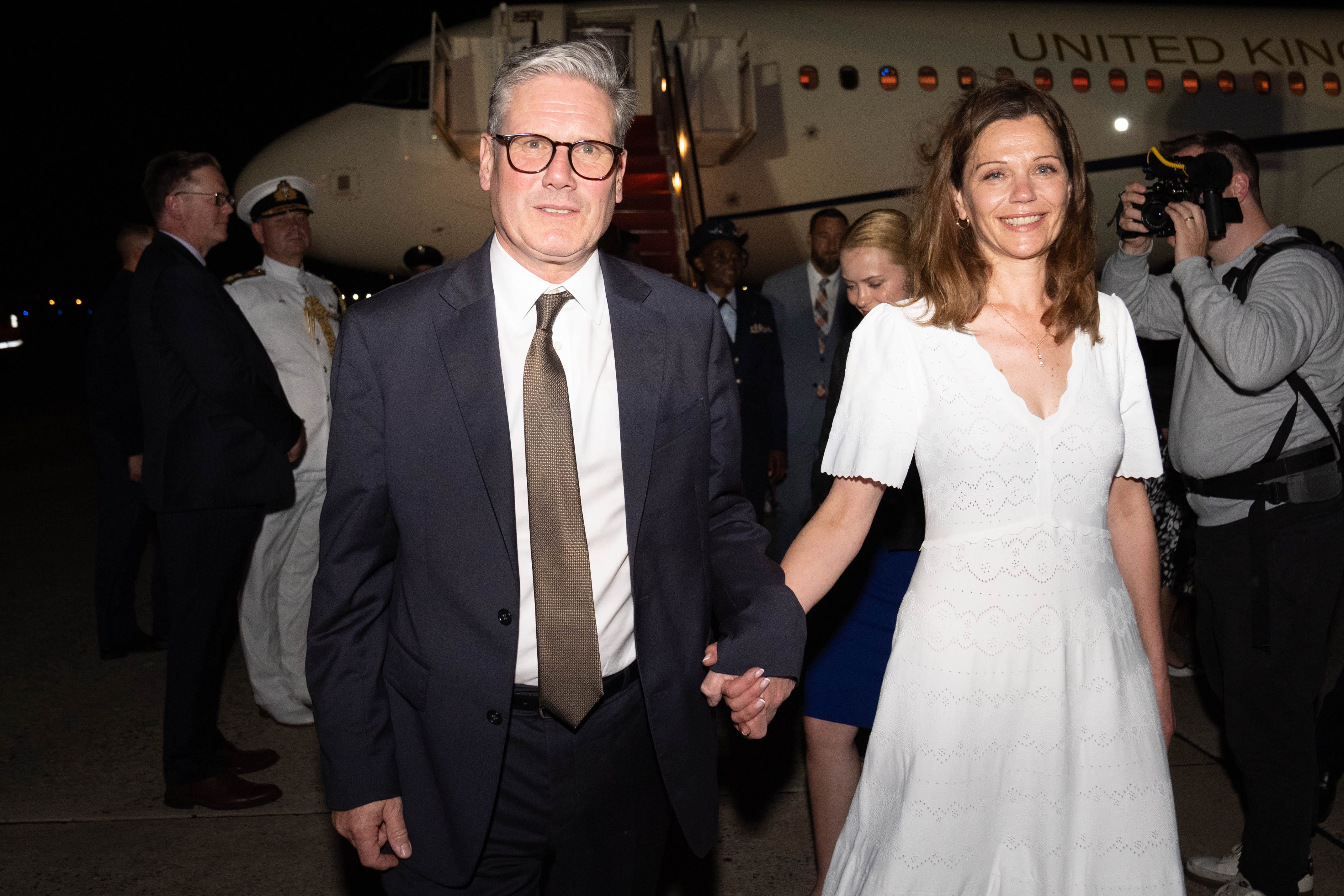 Sir Keir, pictured with his wife Victoria, has insisted rules are being followed (Stefan Rousseau/PA)