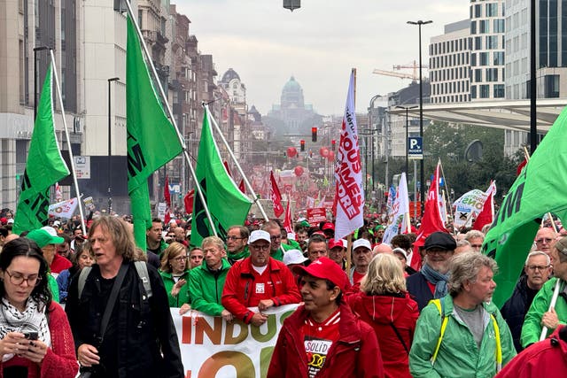 Belgium Labor Protest