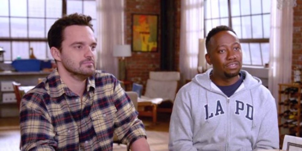 Jake Johnson and Lamorne Morris as Nick and Winston in ‘New Girl’