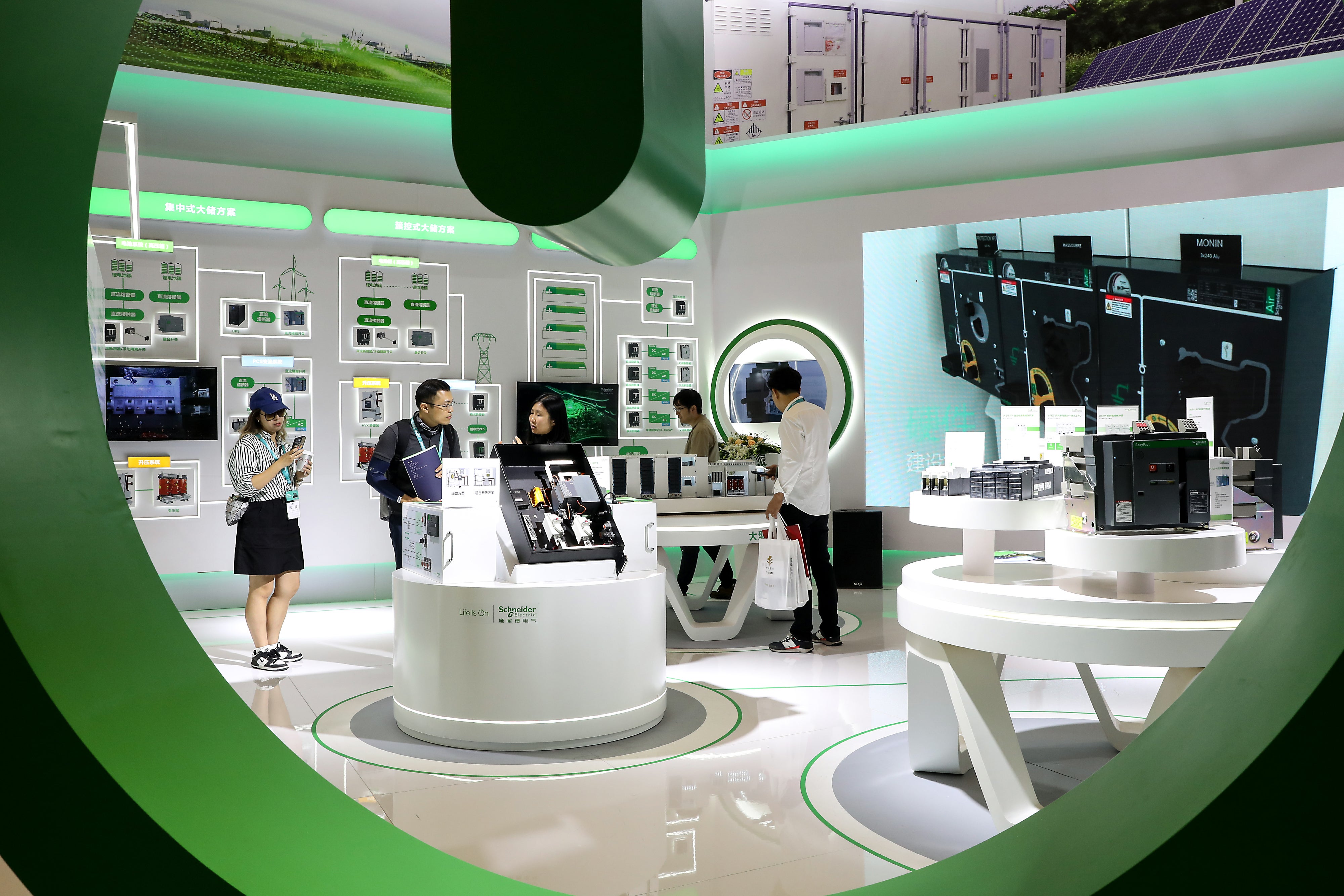 The booth of Schneider Electric during an expo in Shanghai