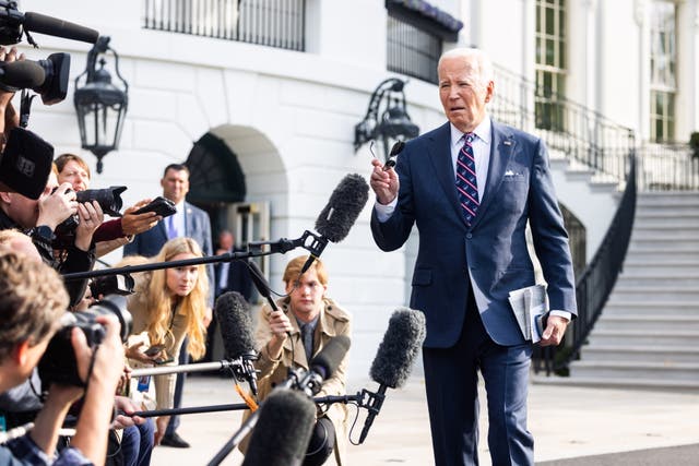 <p>Joe Biden is taking credit for steering the US economy through post-Covid stresses </p>