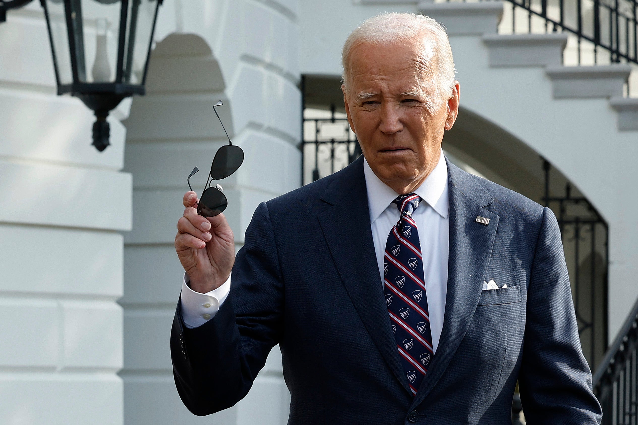 Joe Biden leaving the White House on Monday morning