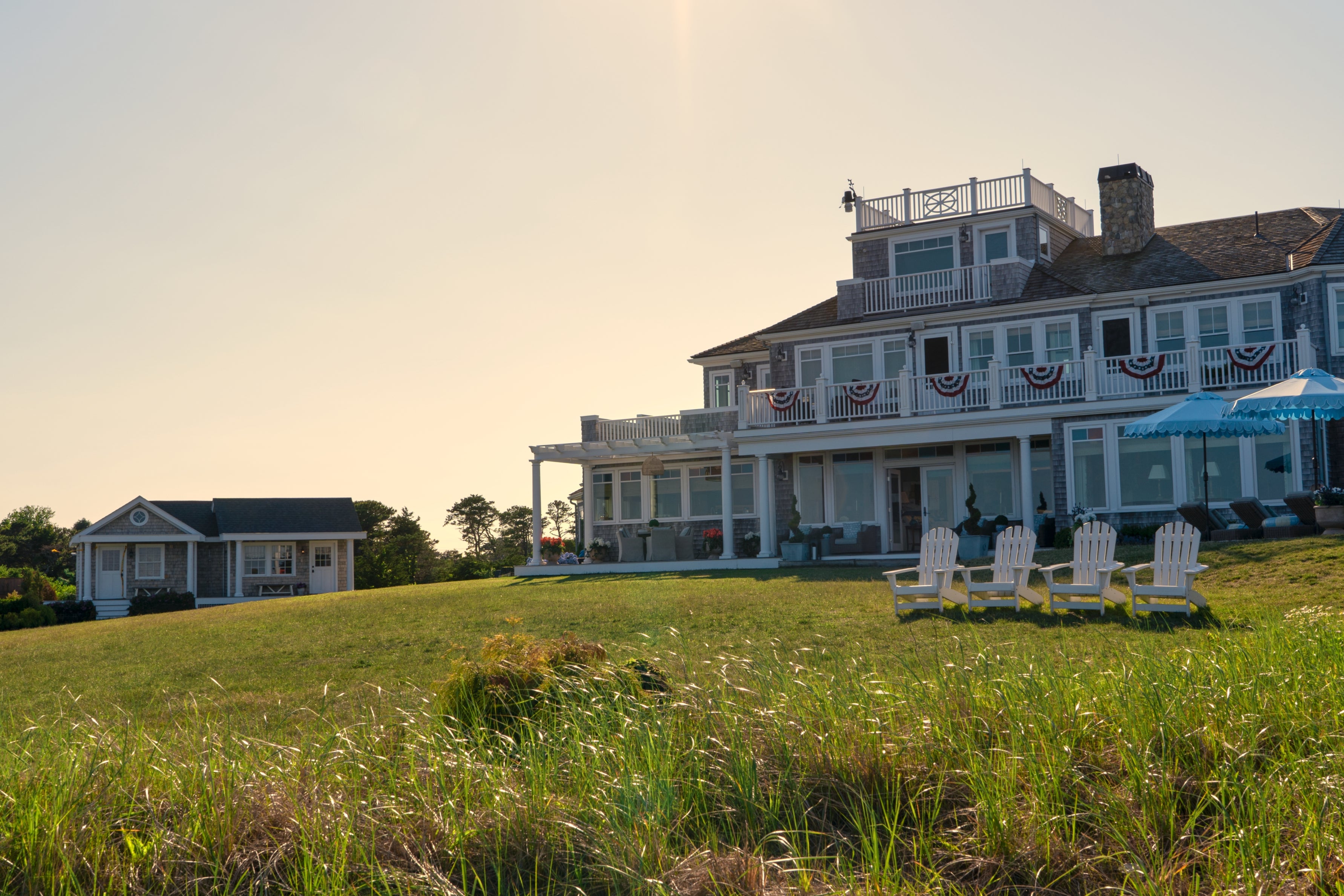 The waterfront mansion is found in the upmarket Eastward Point neighbourhood in Chatham