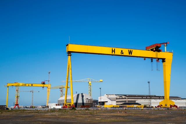 The Harland & Wolff shipyard in Belfast, which famously built the Titanic (Liam McBurney/PA)