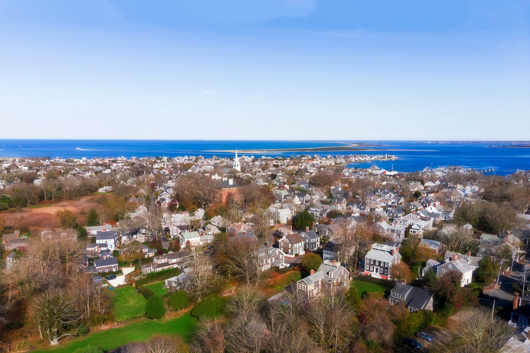 Nantucket’s shoreline is scattered with luxury estates and pristine beaches