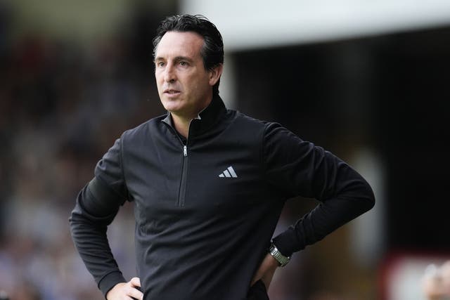 Aston Villa manager Unai Emery will not let playing on a plastic pitch affect performance (Nick Potts/PA)