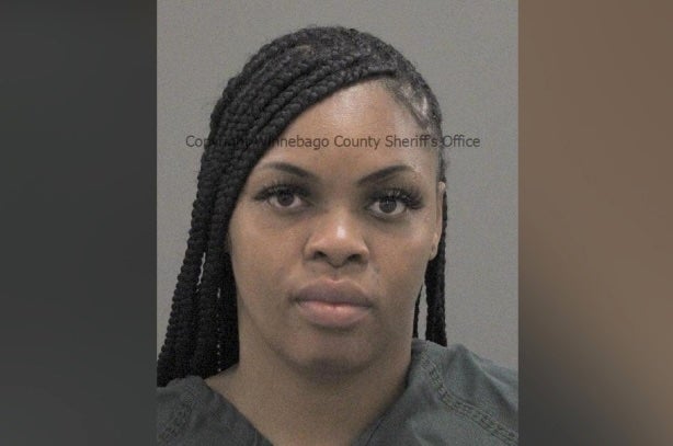 Shakeda Deondrey Barfield, 33, has been charged with possession of a stolen firearm after getting into a fight with a staff member at an Illinois elementary school