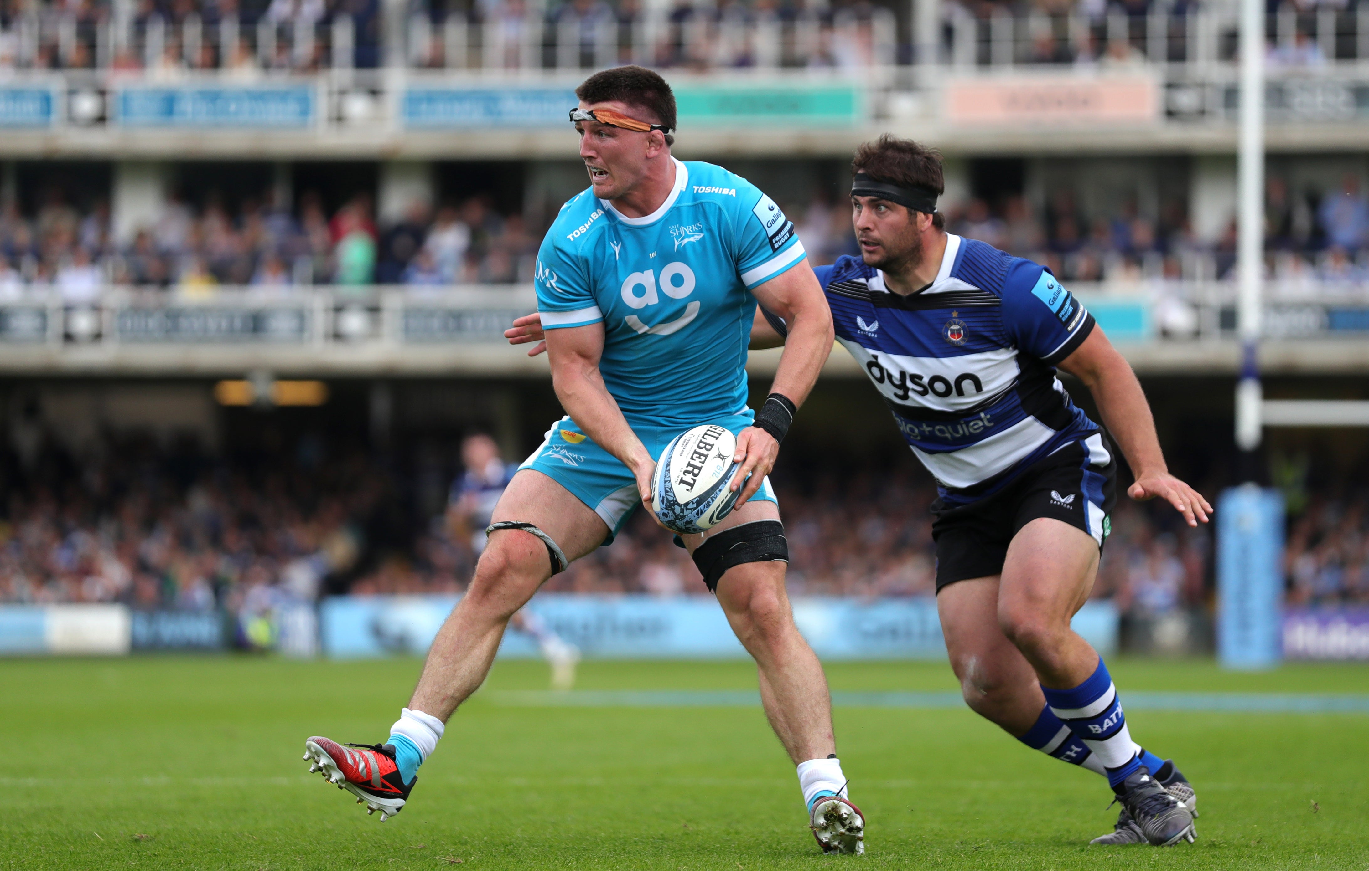 Curry, left, returned to action for Sale against Bath in the summer (Ben Whitley/PA)