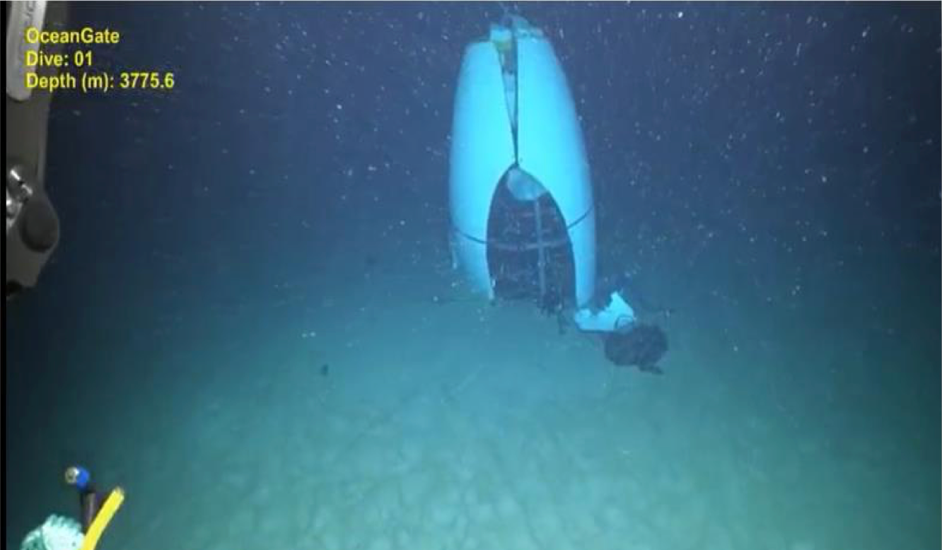 The submersible Titan found the seabed on June 22 after days of searching after it imploded