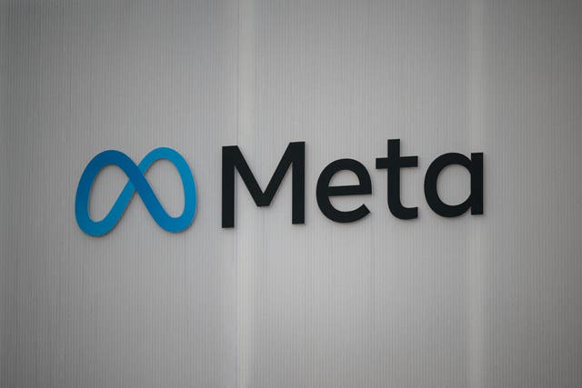 <p>Photo of Meta’s logo taken during the World Economic Forum (WEF) annual meeting in Davos in January</p>