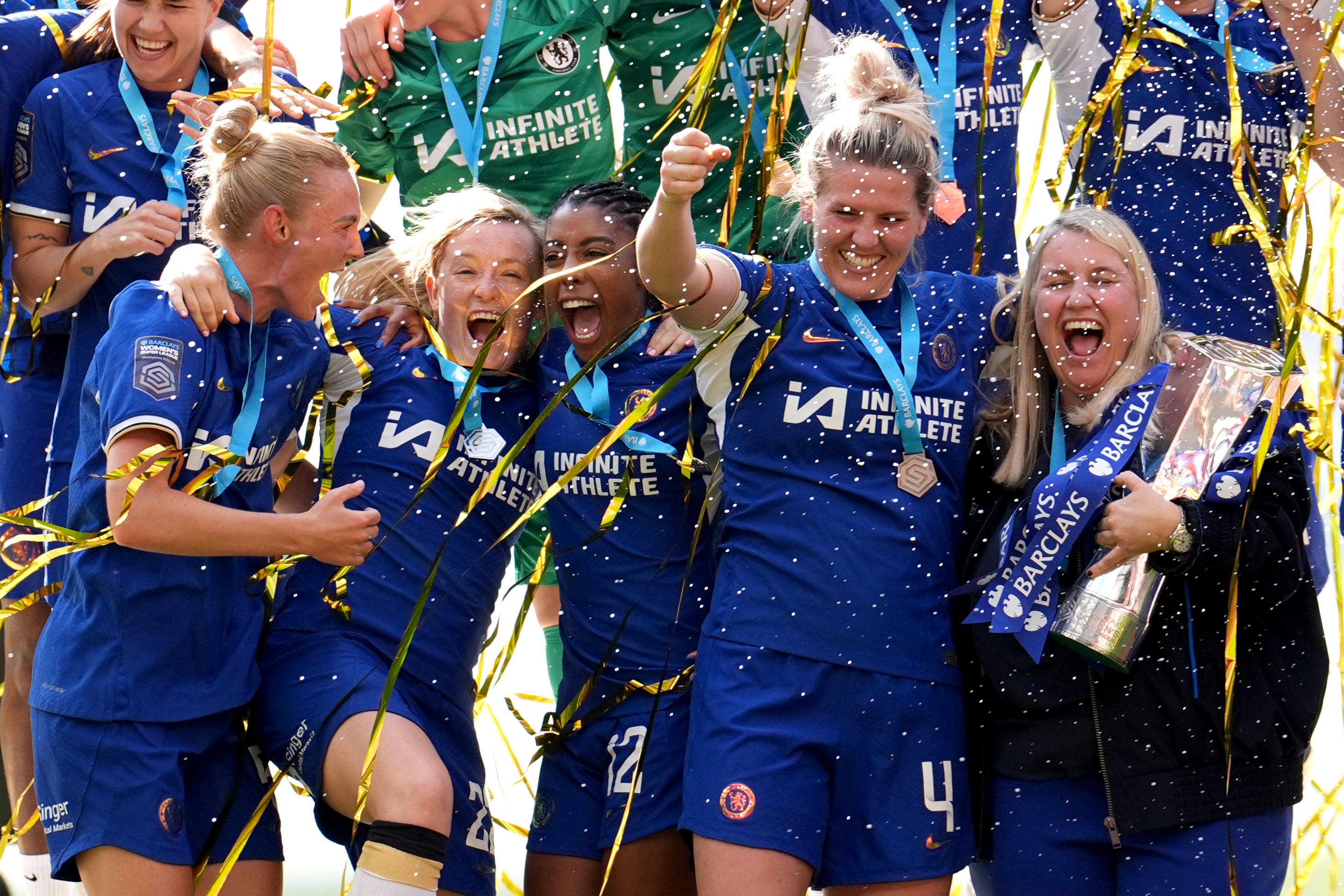 Chelsea are aiming for a sixth straight Women’s Super League title (Martin Rickett/PA)