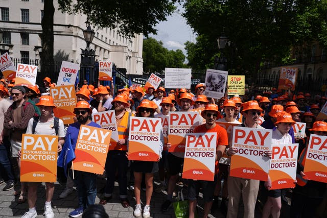 Junior doctors in England have voted in favour of a pay offer from the Government (Jordan Pettitt/PA)