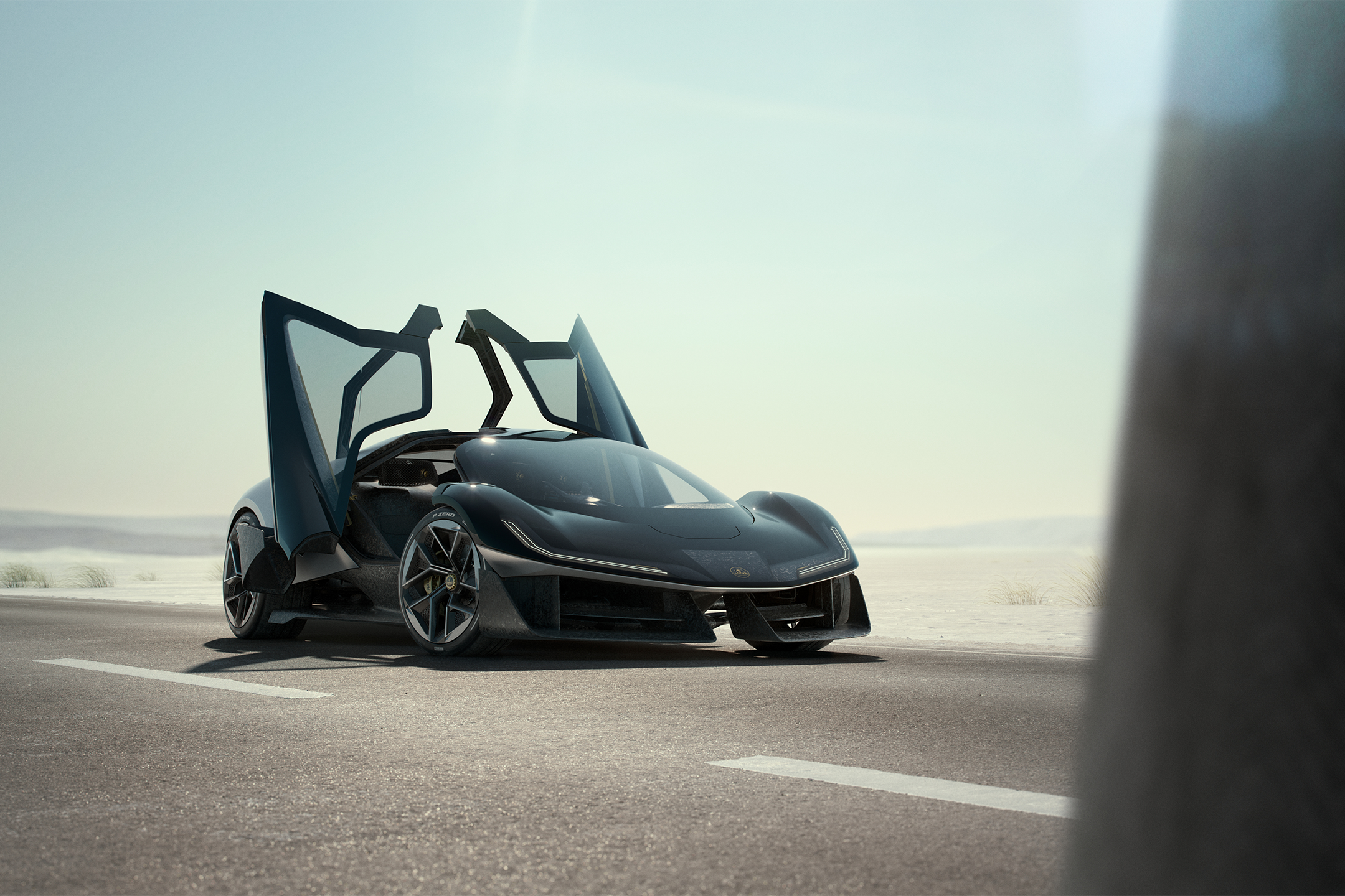 The Lotus Theory 1 Concept Car is a sleek three-seater