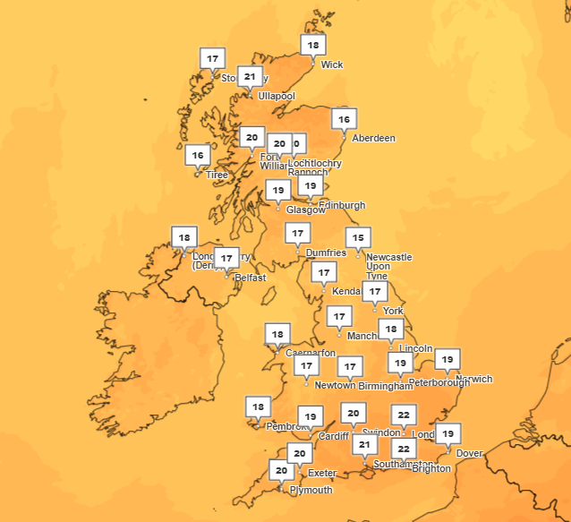 Warm and dry weather will prevail on Wednesday