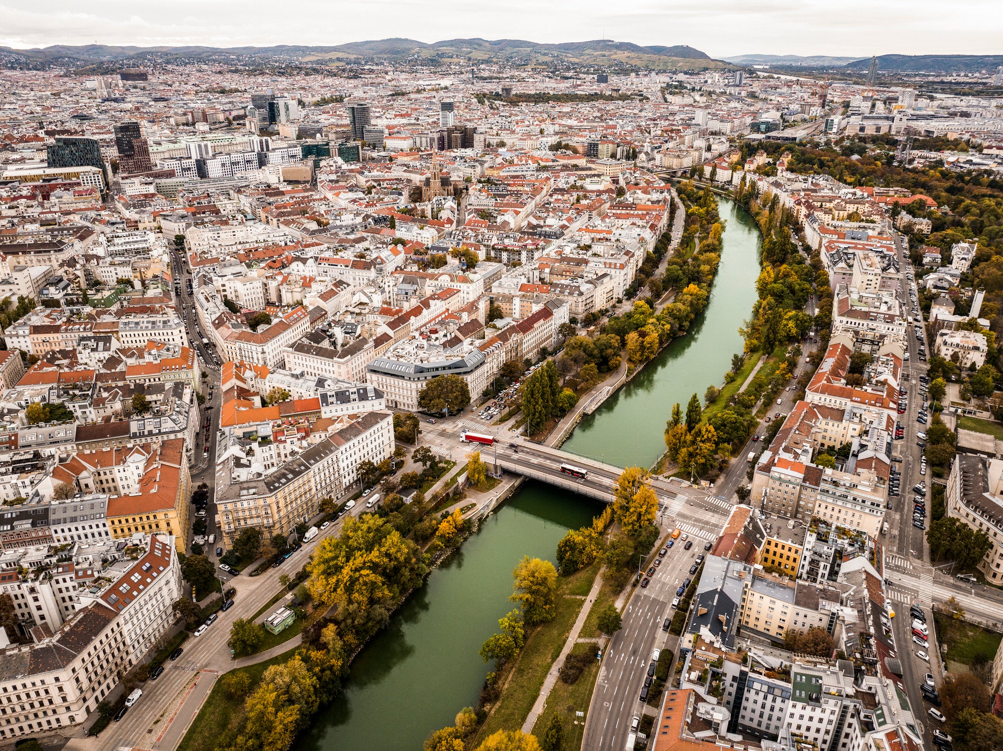 The Danube flows through Vienna