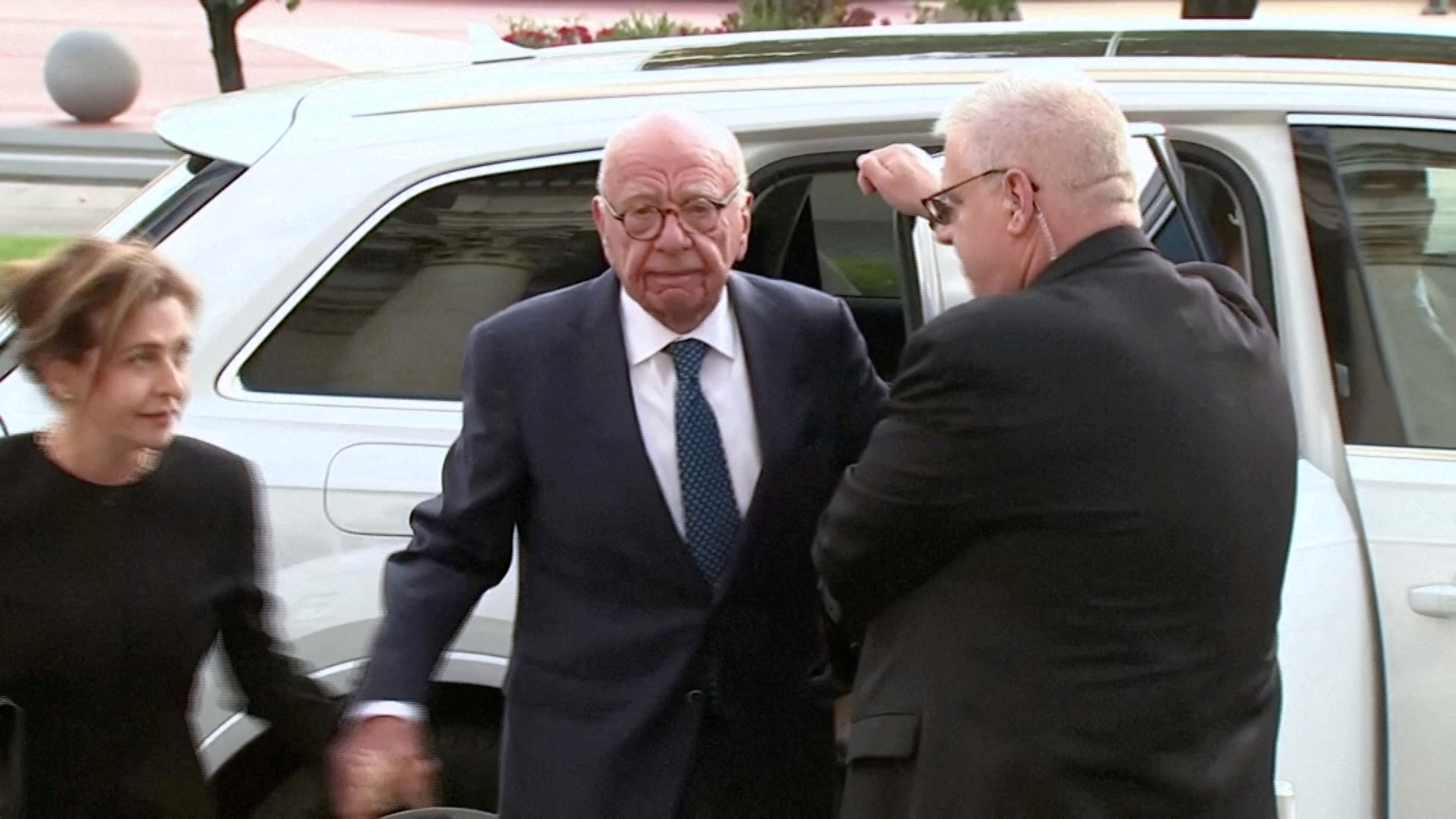 Rupert Murdoch arrives at the court for the hearing on the contentious matter of succession of Murdoch’s global television and publishing empire, in Reno, Nevada.