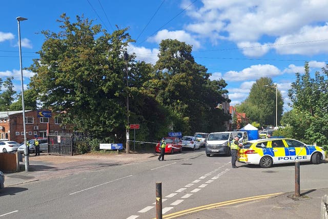 A police cordon remained in place at Railway Terrace on Tuesday (Lee Stedman/PA)