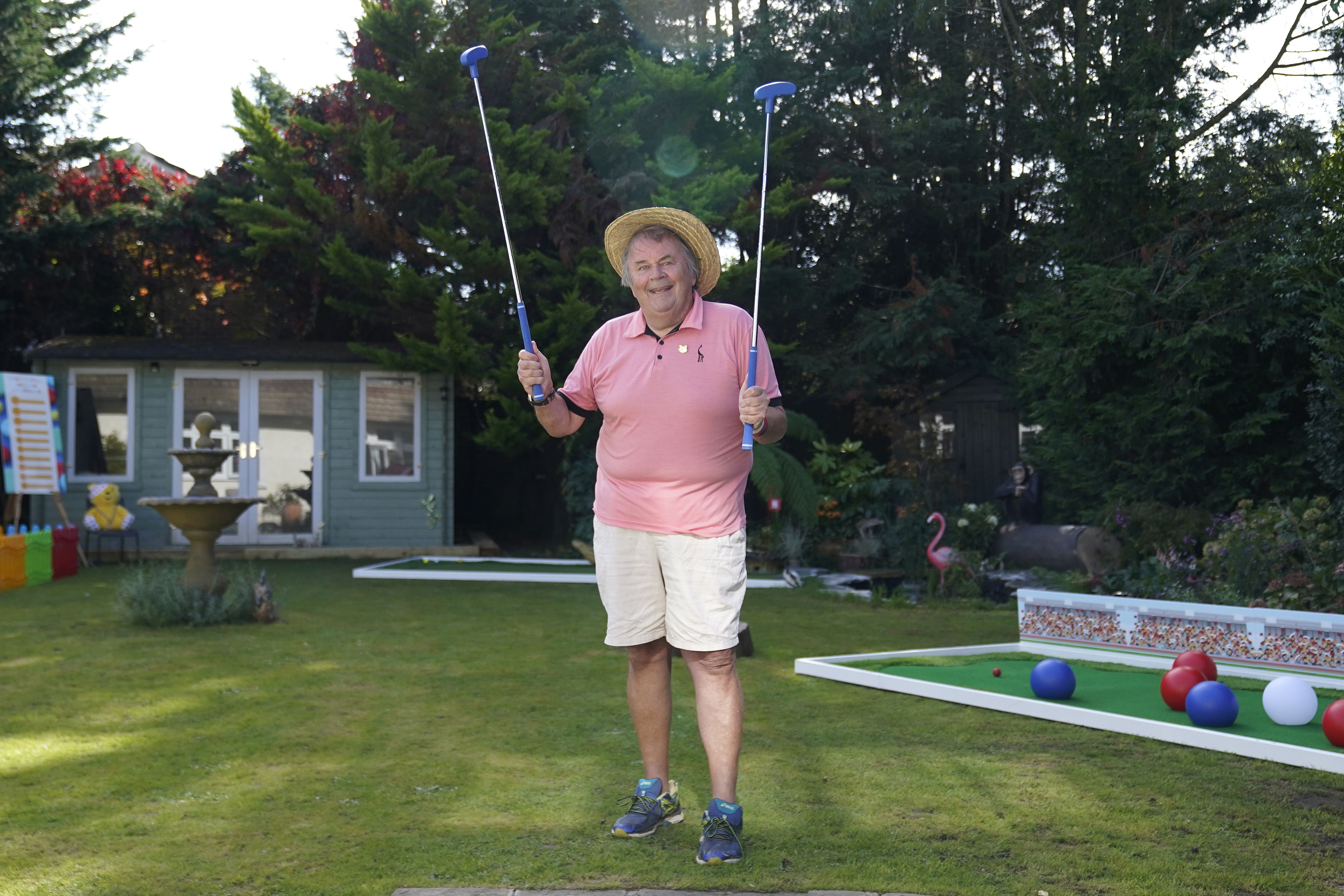 David Lawrence, who won £1 million on the Lotto in September 2023, has fulfilled his dream of creating a crazy golf course in his back garden (Andrew Matthews/PA)