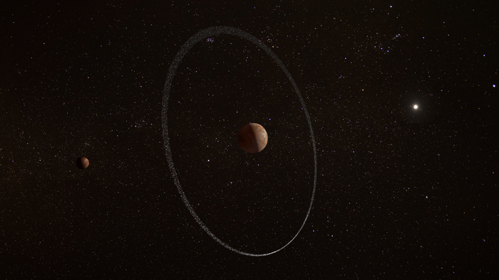 Ringed dwarf planet Quaoar in far reaches of the solar system