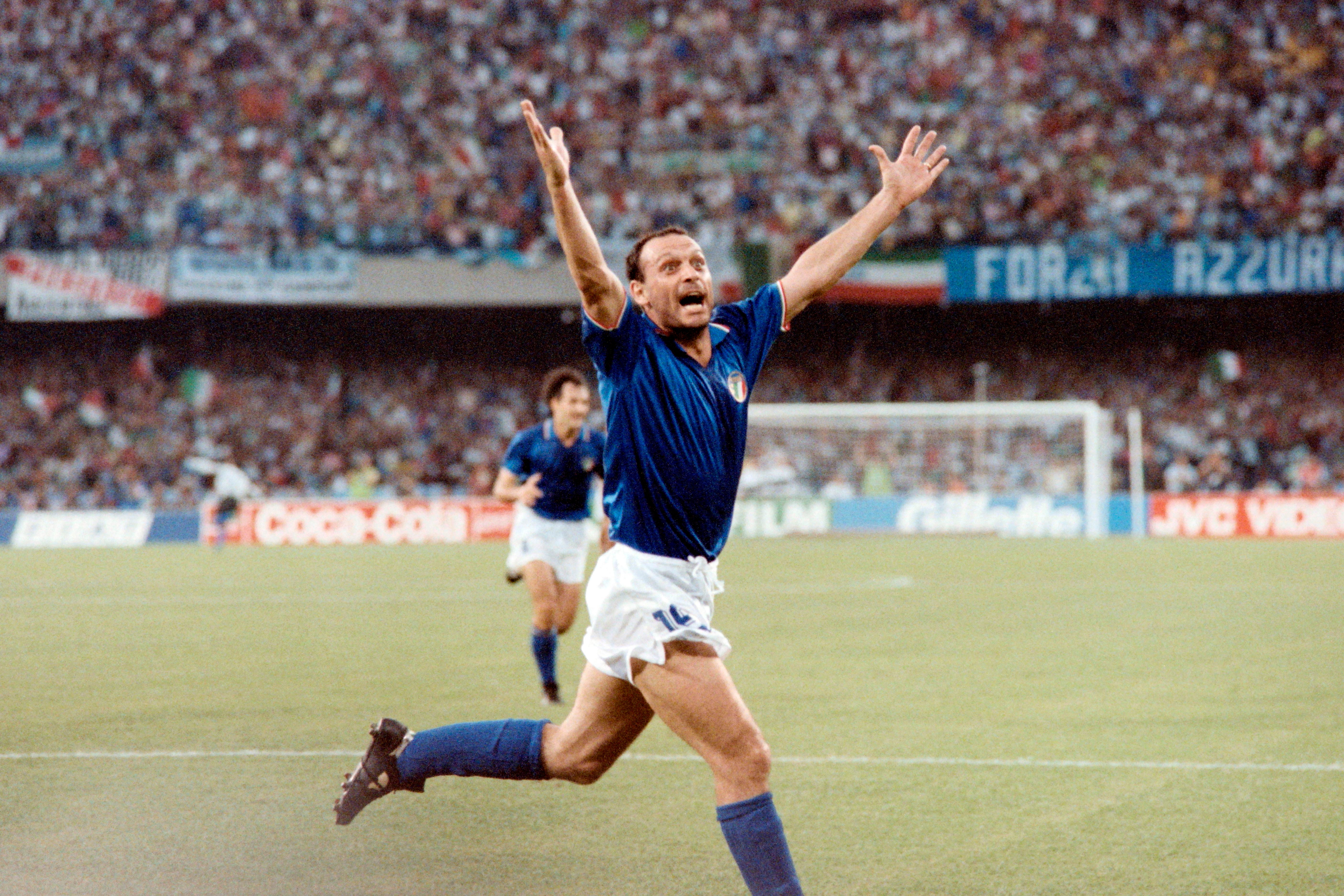 Schillaci, whose wide-eyed celebration became an enduring image of Italia ’90, scored six goals at the tournament