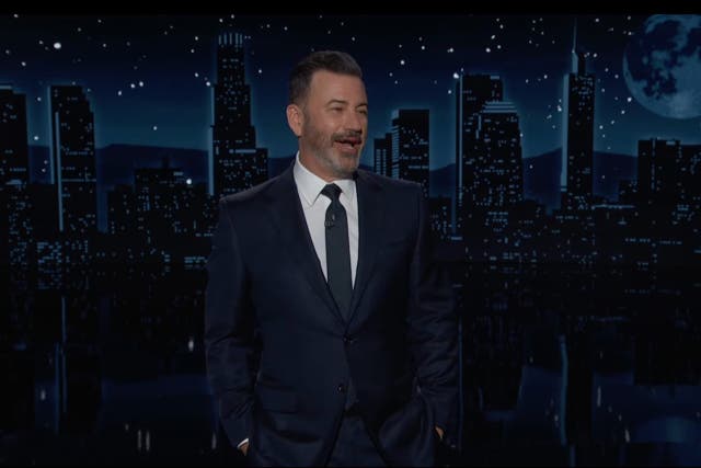 <p>Jimmy Kimmel highlighted Trump’s past praise of  Sean “Diddy” Combes, who was charged with racketeering and sex trafficking on Monday</p>