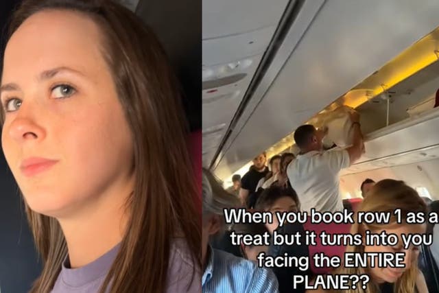 <p>Jess Smith’s viral video sparked a frenzy among commenters saying that they could not endure an entire flight facing all other plane passengers </p>