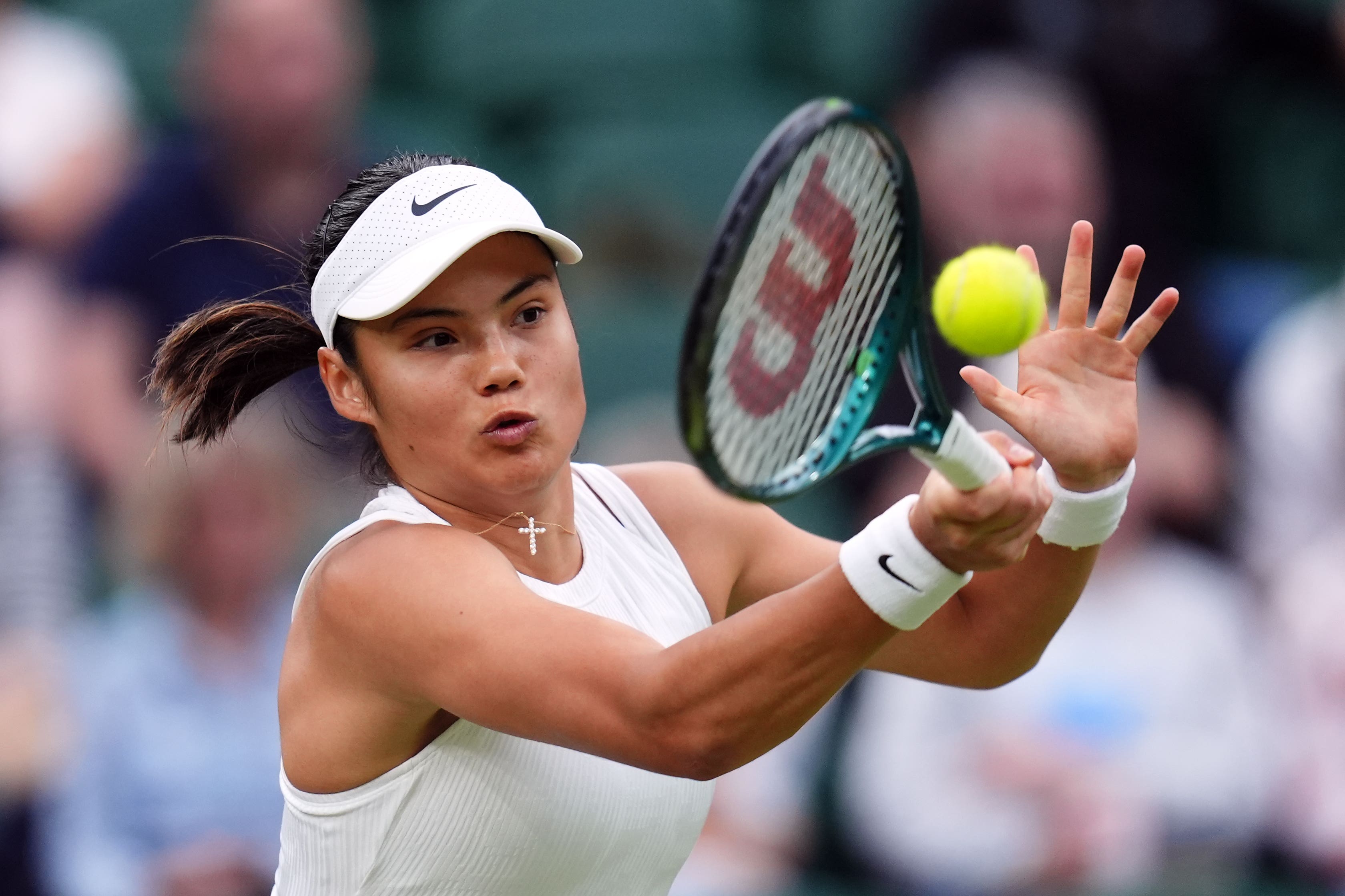 Emma Raducanu lost in the fourth round at Wimbledon (John Walton/PA)