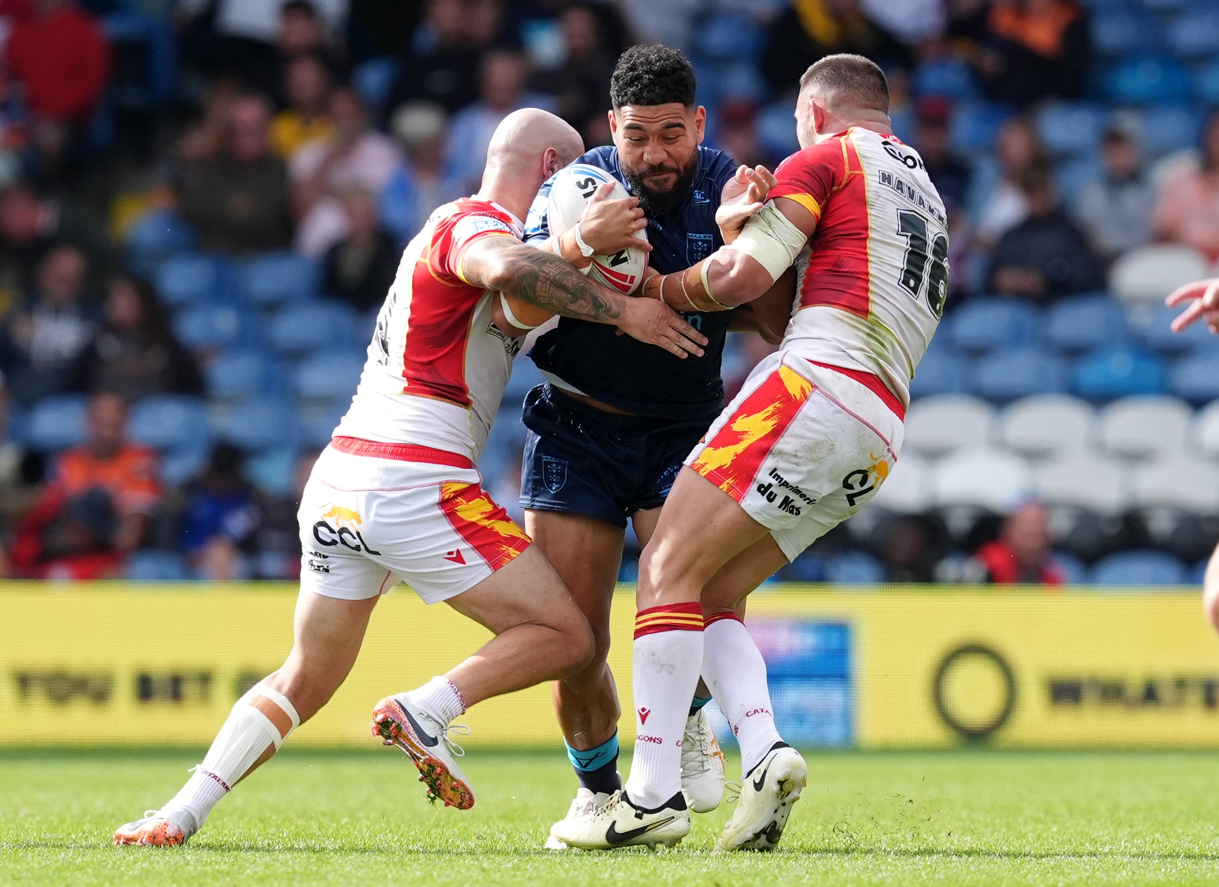 Catalans Dragons could miss out on the play-offs for the first time since 2019 (Martin Rickett/PA)