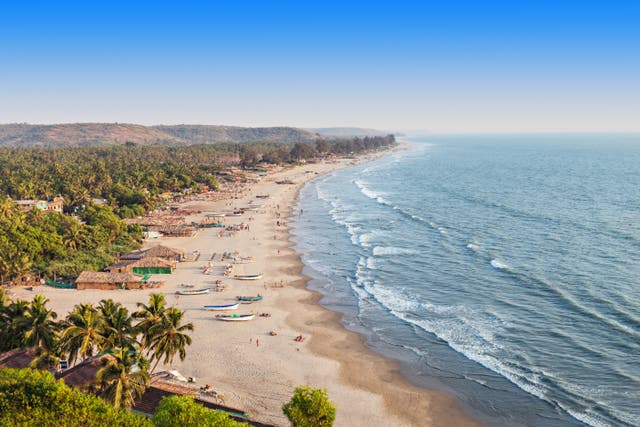 <p>Goa’s popular Arambol beach</p>