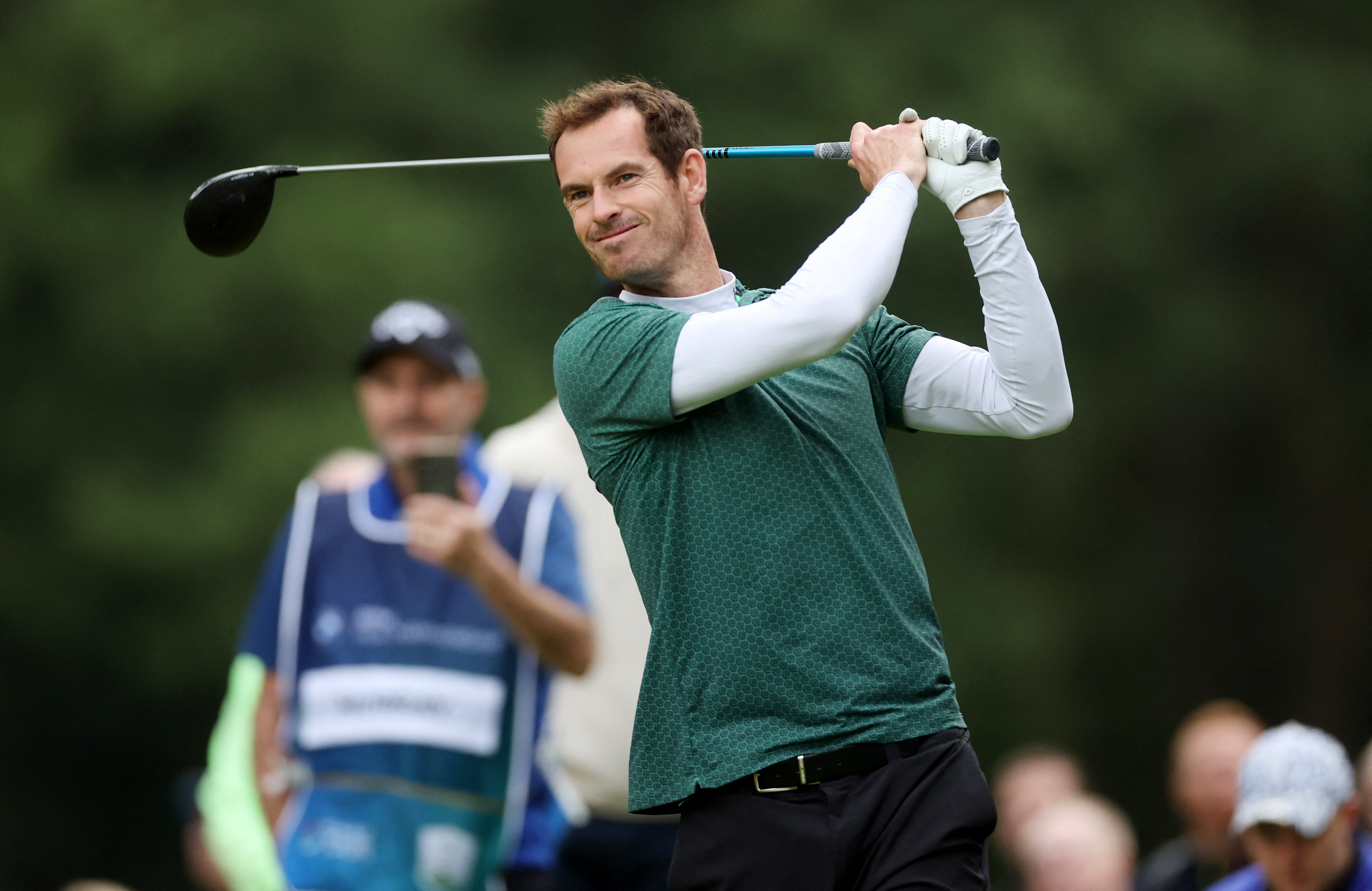 Former tennis player Andy Murray in action