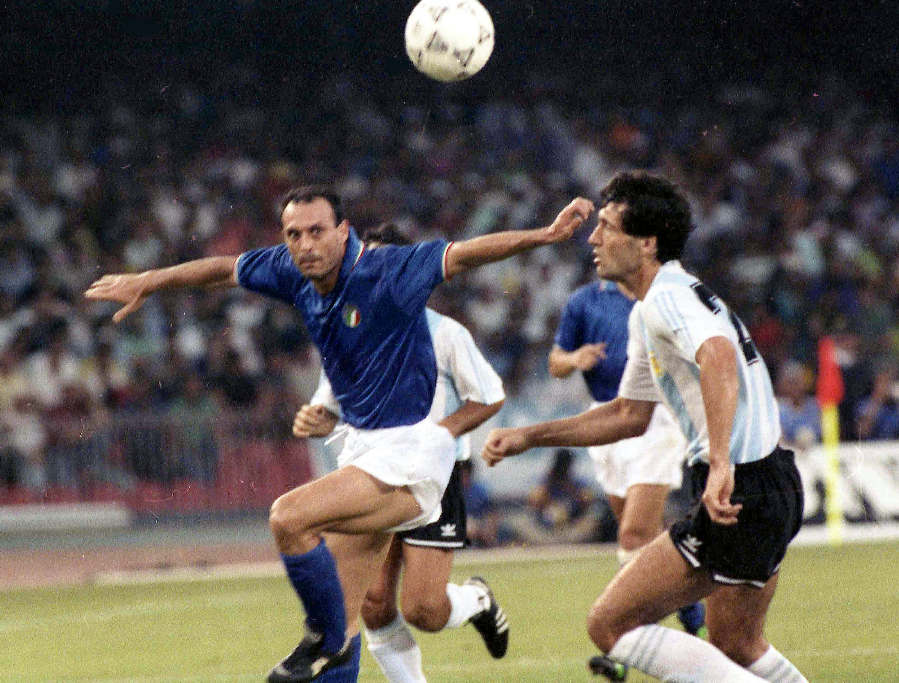 Schillaci against Argentina in the 1990 World Cup