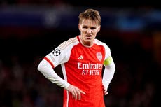 Arsenal star Martin Odegaard out for ‘a while’ with ‘significant’ ankle damage