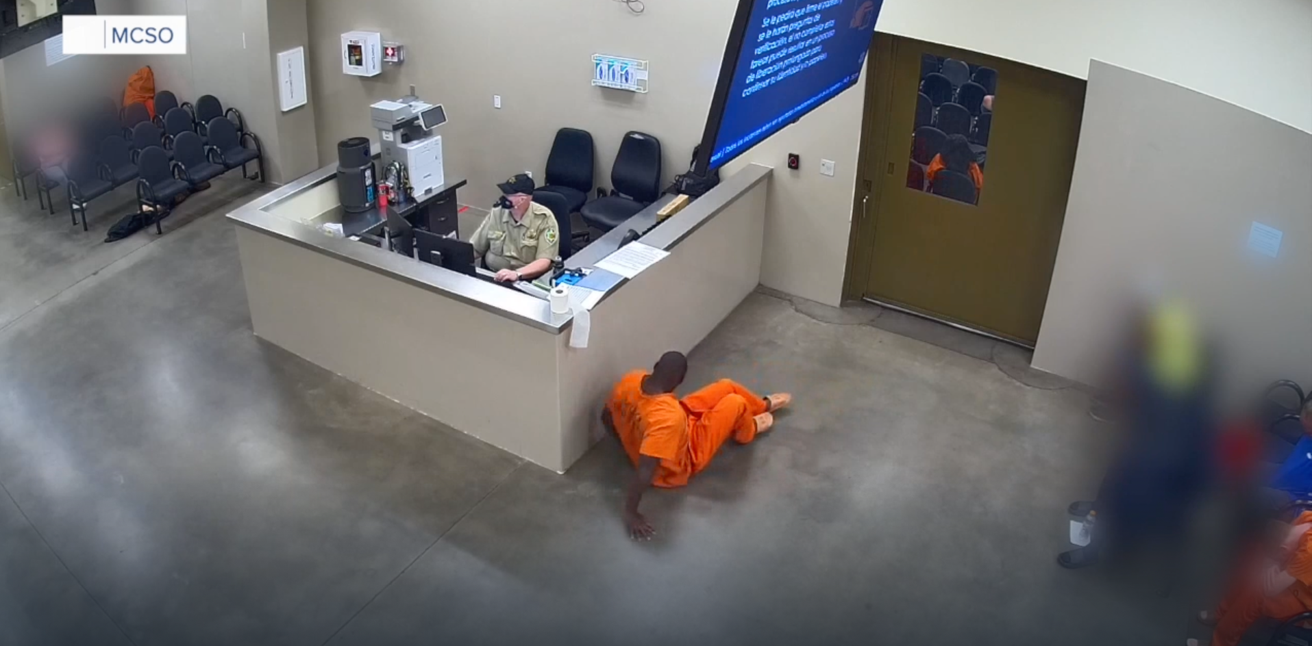 Arizona inmate Justin Avery was caught on cameras crawling past guard to reach female side where he tried to assault a woman