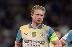 Kevin De Bruyne an injury doubt for Arsenal clash after Man City draw in Champions League