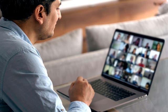 Your Zoom background could influence how tired you feel after a video call, scientists say (Myriam Borzee/Alamy/PA)