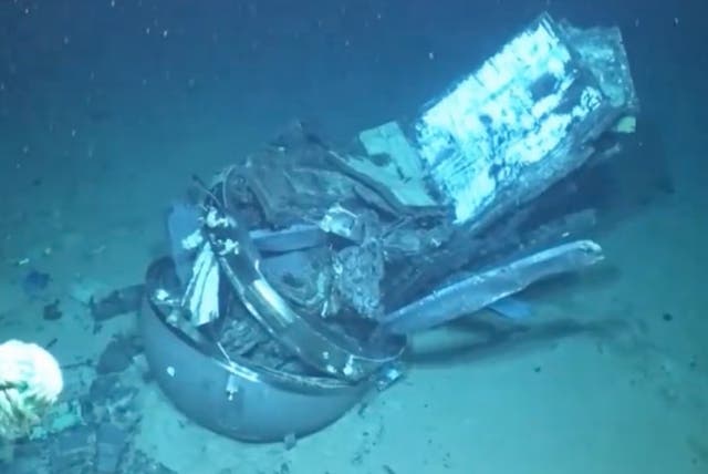 <p>Coast Guard released more footage on Wednesday of OceanGate’s Titan subersible wreckage found on the sea bed</p>