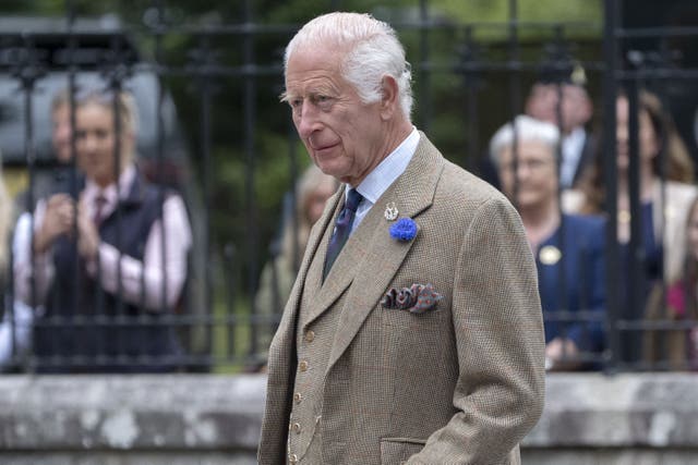 The King has issued a message following the flooding in central Europe (Jane Barlow/PA)