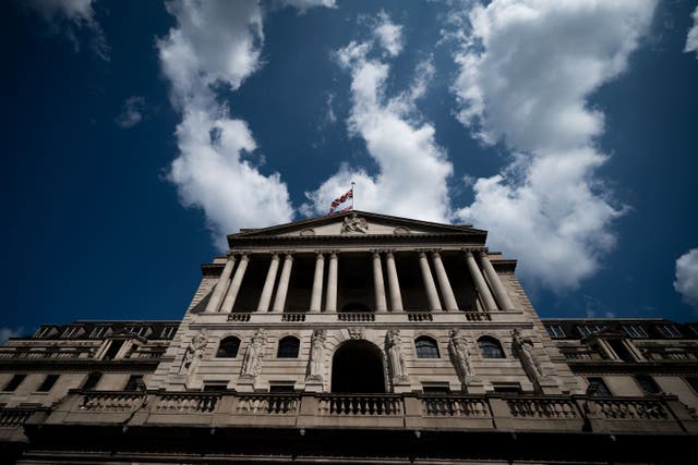 The Bank of England has left interest rates unchanged at 5% (Aaron Chown/ PA)