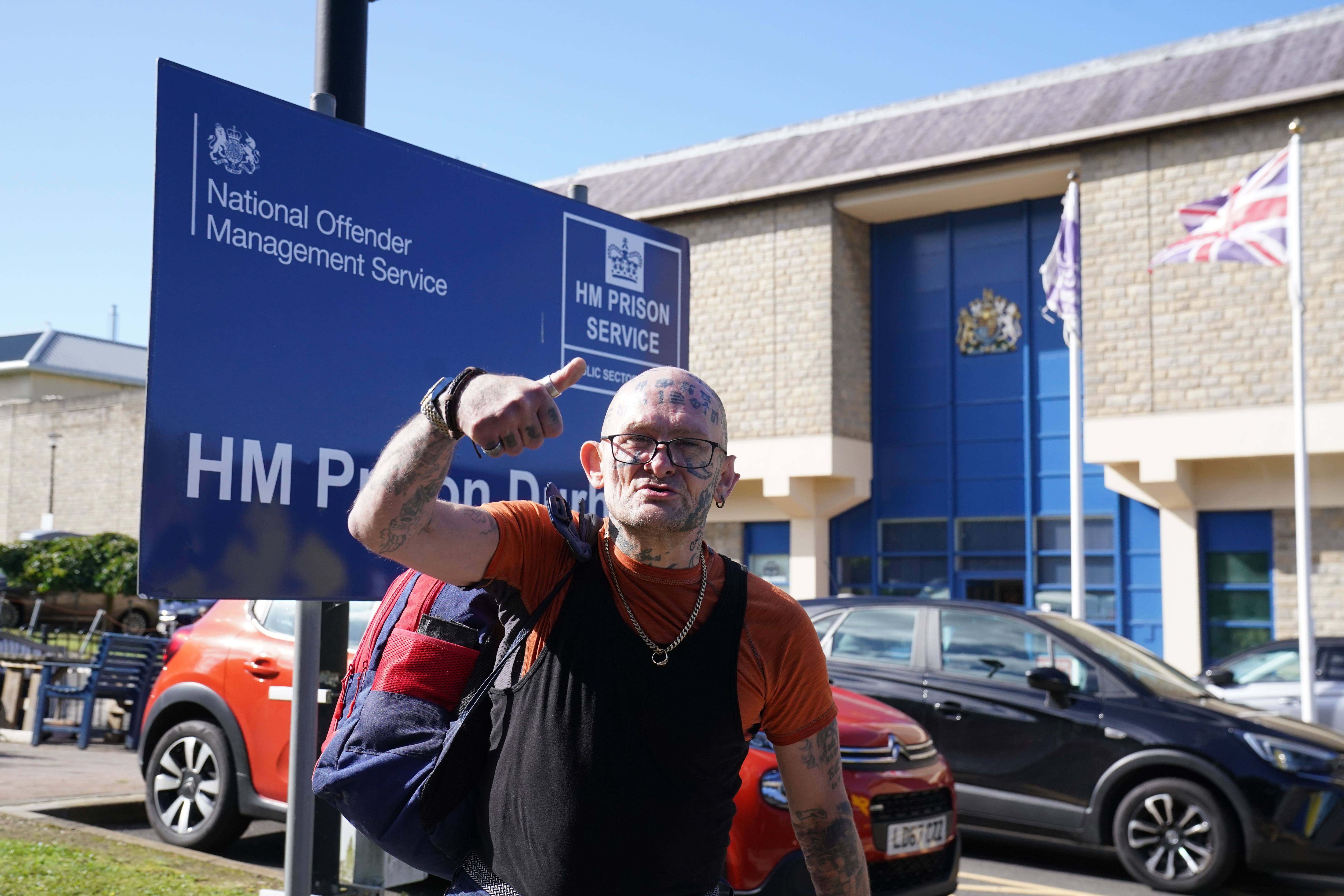 Jason Hoganson outside Durham Prison on September 10 (Owen Humphreys/PA)