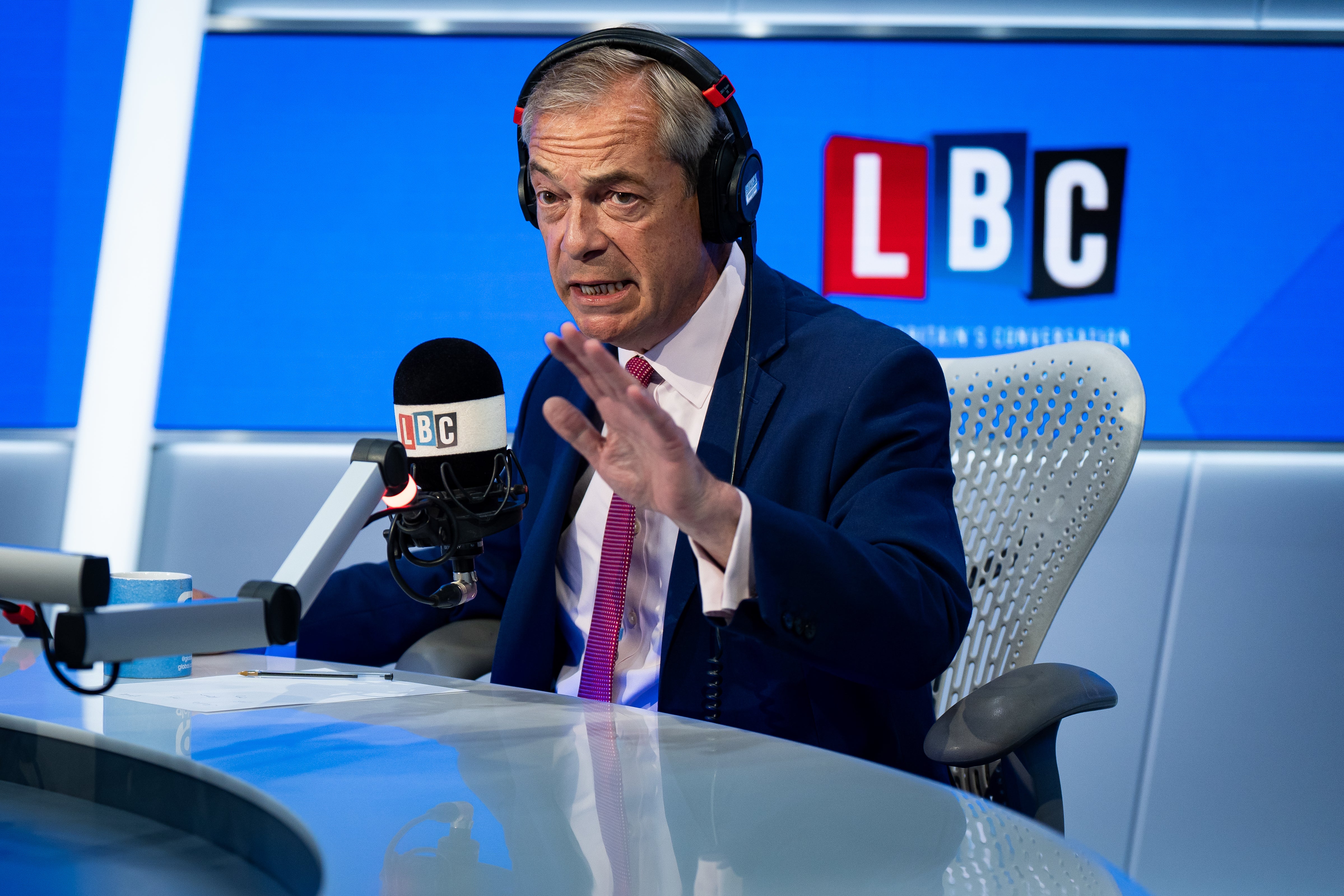 Reform UK leader Nigel Farage suggested that his constituents could contact him via Zoom (Aaron Chown/PA)