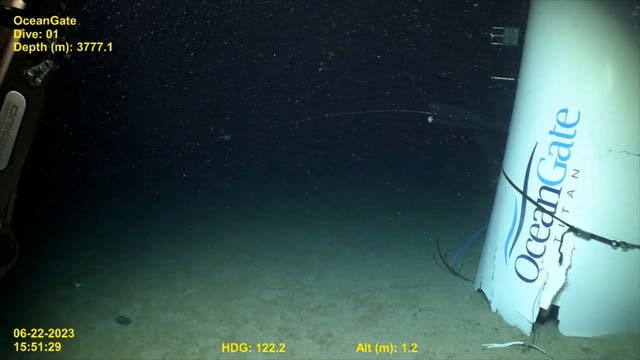 <p>The Titan submersible found on June 22 the seafloor after days of searching after it imploded</p>