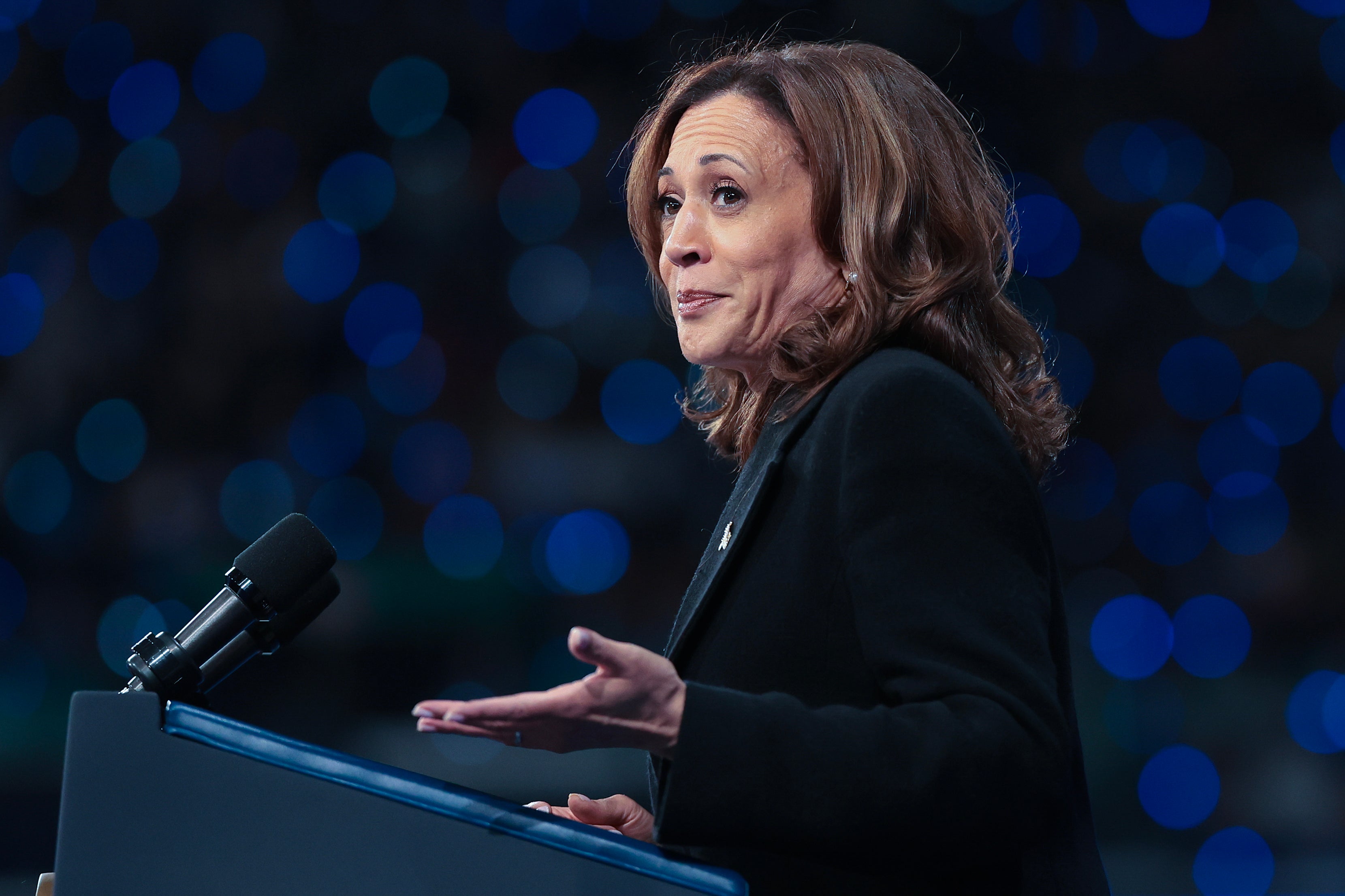 Harris during the debate with Trump in Philadelphia on Tuesday September 10 2024