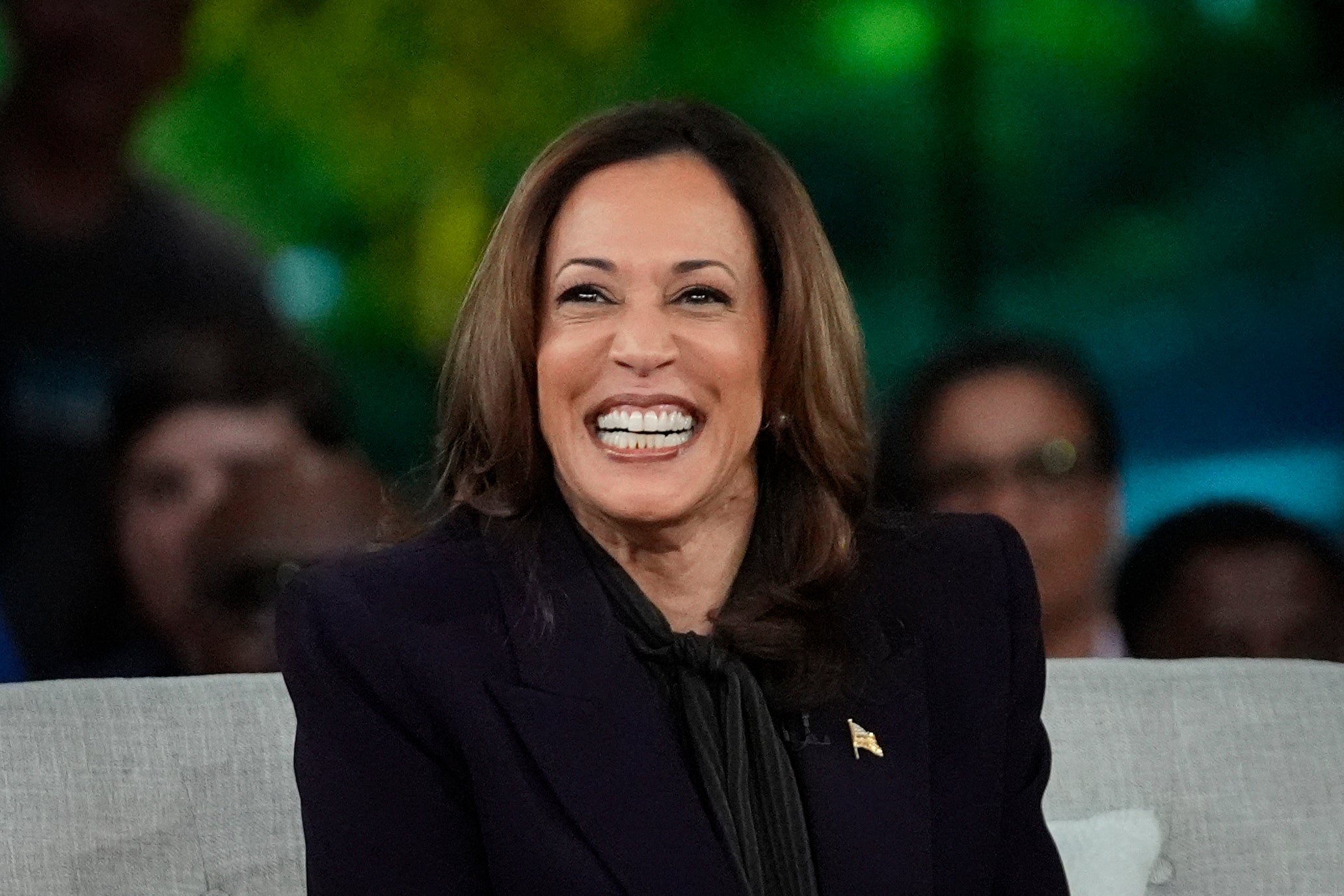 Kamala Harris joins Oprah Winfrey at Oprah's Unite for America Live Streaming event in Farmington Hills, Michigan