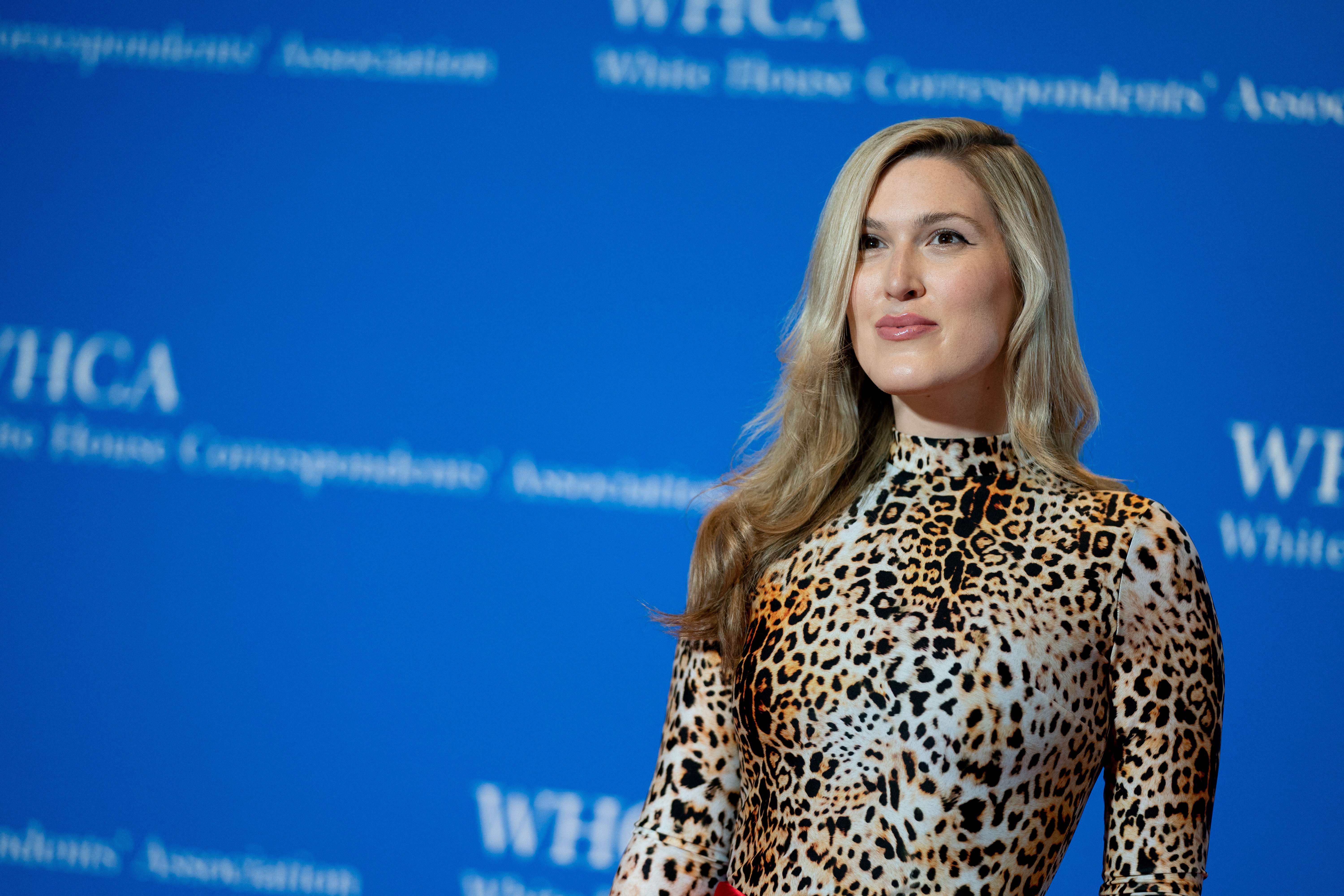 Reporter Olivia Nuzzi arrives for the White House Correspondents' Association dinner at the Washington Hilton in Washington, DC, April 29, 2023. She has been suspended after reportedly having an affair with Robert F Kennedy Jr.