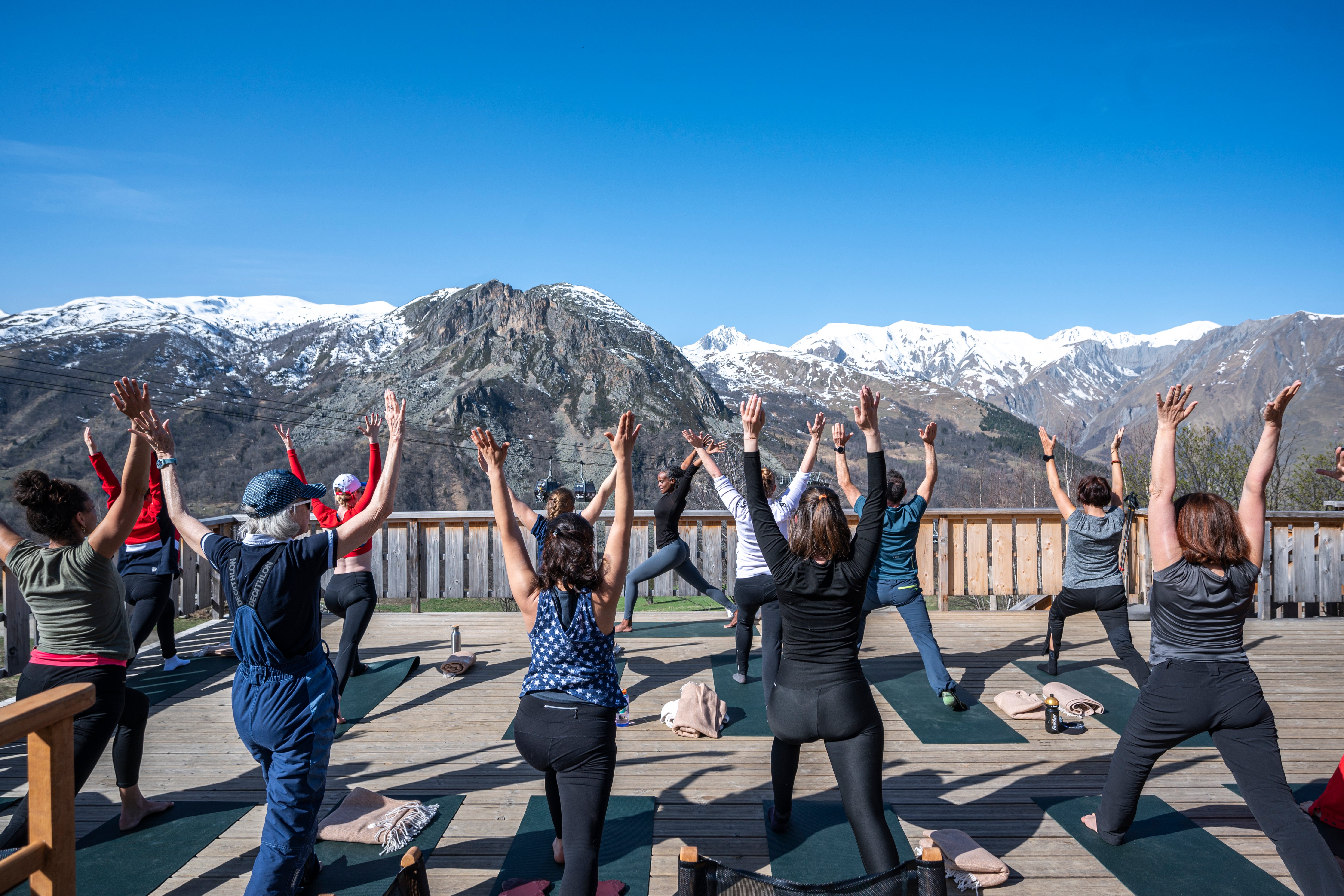  the French Alps are an incredible setting for yoga