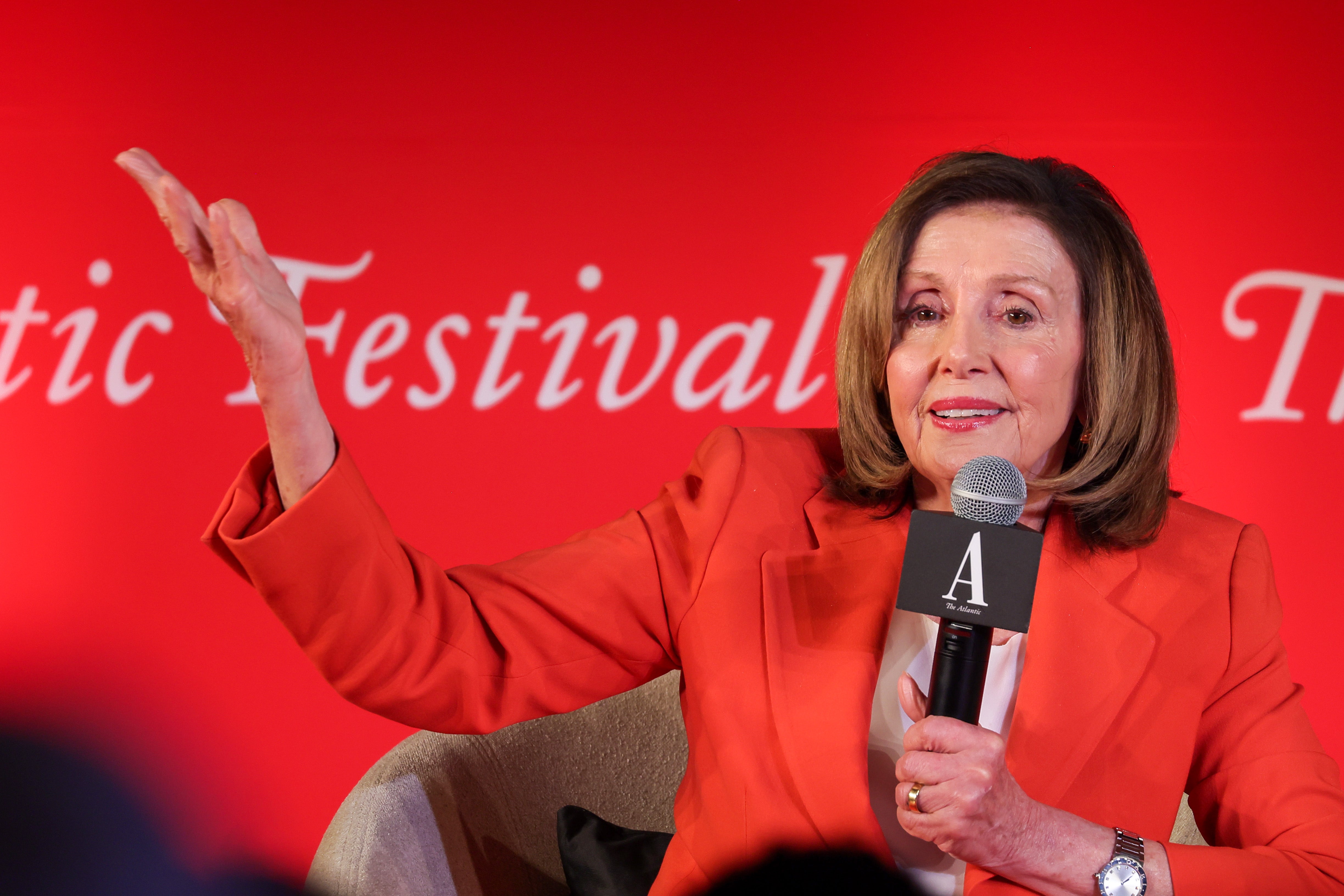 Nancy Pelosi speaks at The Atlantic Festival on September 19, where she called Donald Trump’s sanity into question