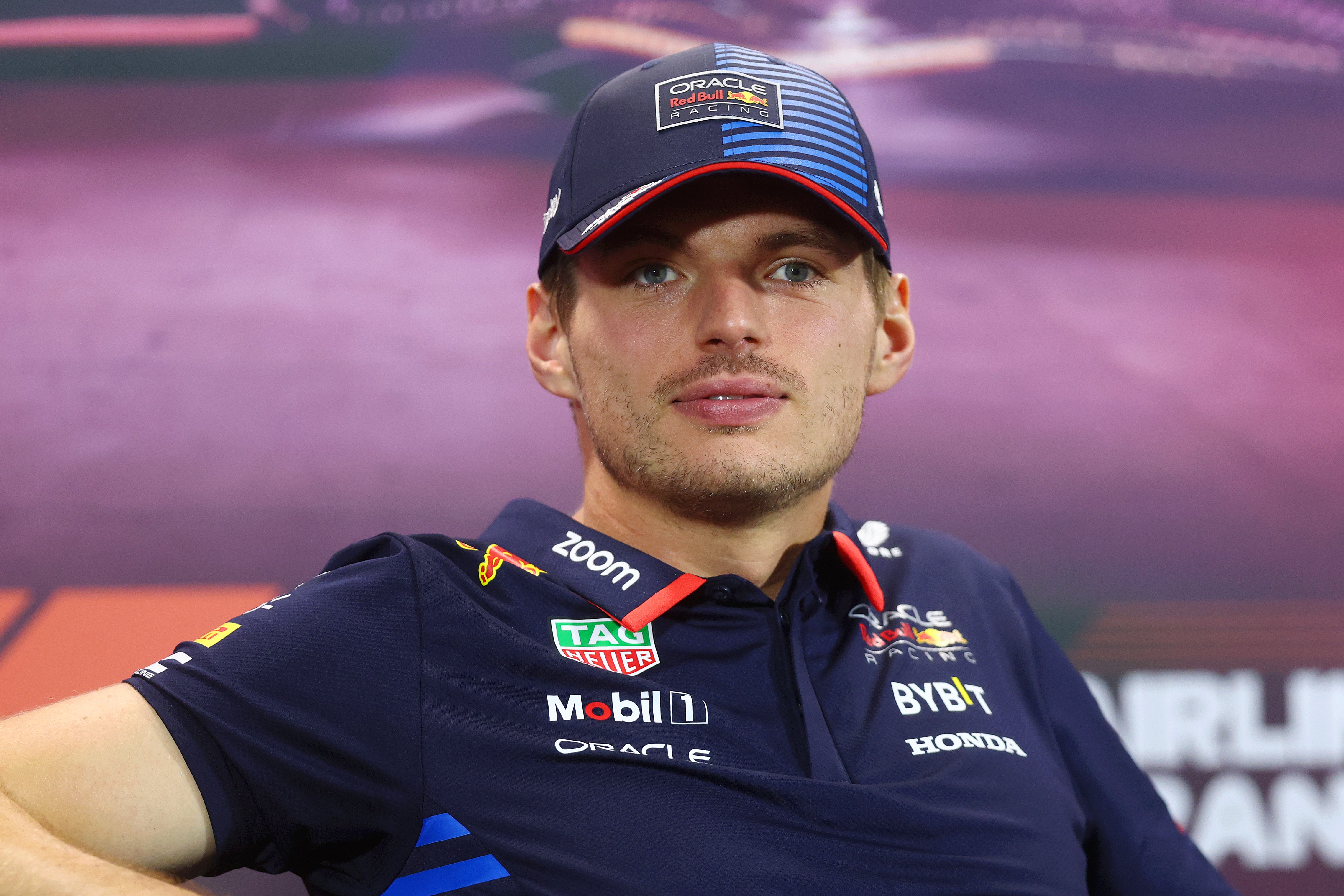 Max Verstappen has been penalised for swearing in Thursday’s press conference in Singapore